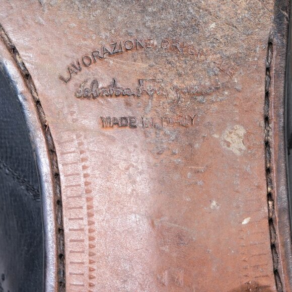 Salvatore Ferragamo Oxford Brogue with Toe Cap in Black - 11 - Picture 7 of 8